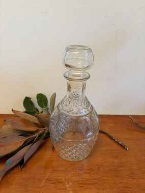 Clear Vintage  Princess House  Glass Decanter with Stopper